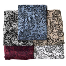 Slips Imprimé Cachemire - les 5, Taille : L (46/48), Couleur : Bleu/Bordeaux/Noir, par l’Homme Moderne.