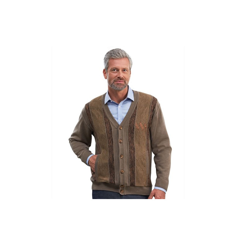 Gilet jacquard amincissant