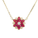 Collier fleur de rubis