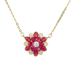 Collier fleur de rubis