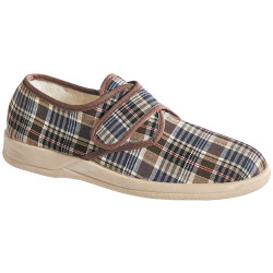 Mocassins en toile à carreaux