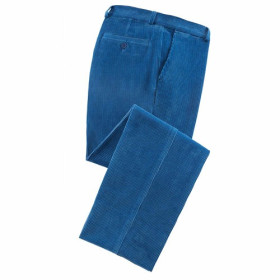 Pantalon velours mode, Taille : 46, Couleur : Bleu, par l’Homme Moderne.