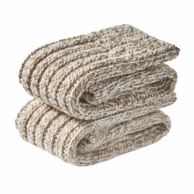 Chaussettes laine Calgary, Pointure : 43/45, Couleur : Beige, par l’Homme Moderne.