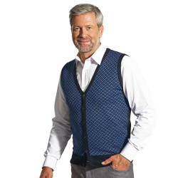 Gilet jacquard sans manches