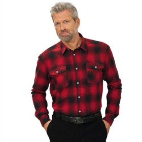 Chemise canadienne confort, Encolure : 41/42, Couleur : Rouge, par l’Homme Moderne.