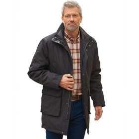 Parka d’hiver indéformable, Tour de poitrine : 4XL (136/140), Couleur : Noir, par l’Homme Moderne.