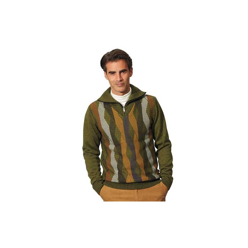 Pull camionneur jacquard