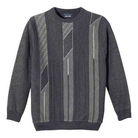 Pull jacquard laine
