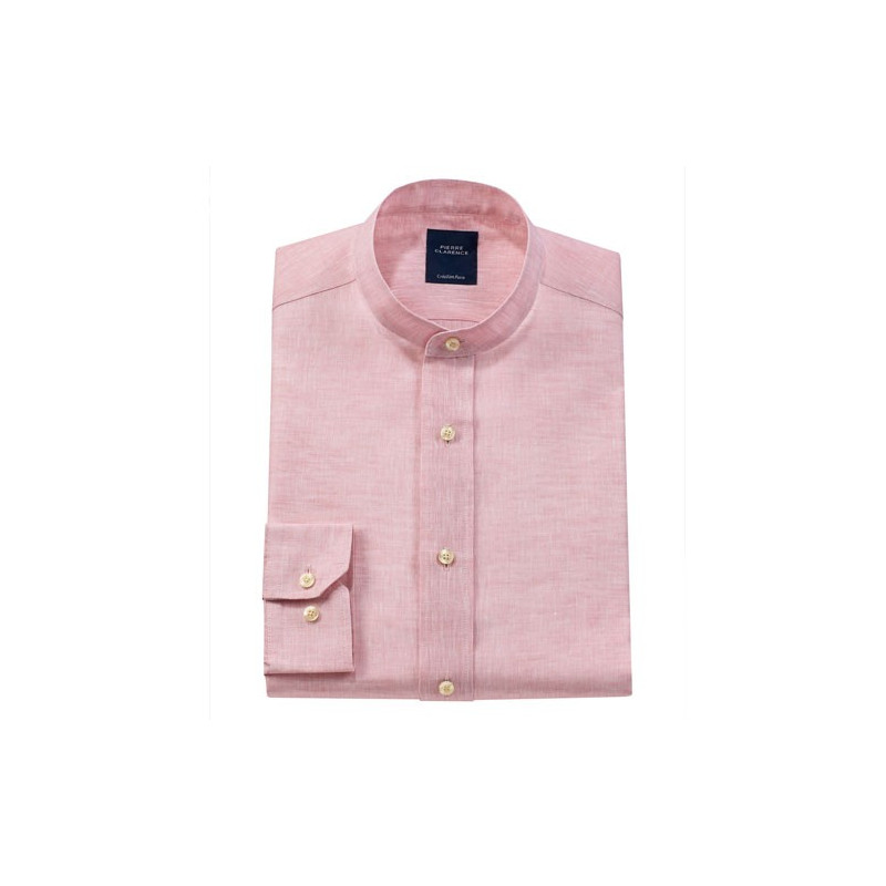 Chemise lin col mao