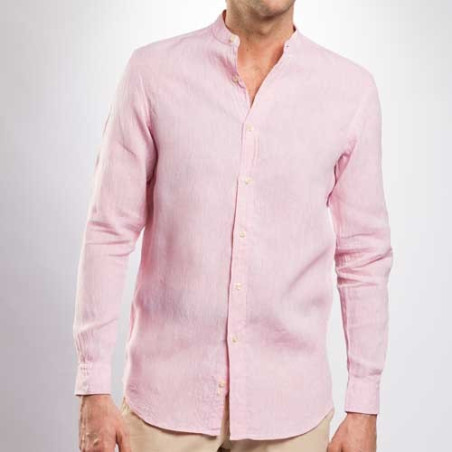 Chemise lin col mao