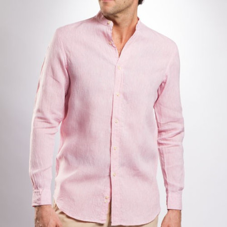 Chemise lin col mao