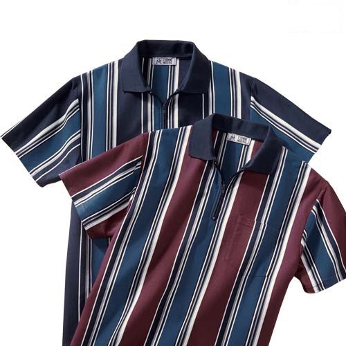 Polos zippés rayés - les 2