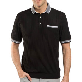 Polo Collioure, Tour de poitrine : M (96/100), Couleur : Noir, par l’Homme Moderne.