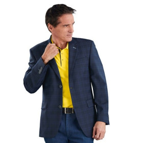 Blazer carreaux Prestige, Taille : 50, Couleur : Bleu, par l’Homme Moderne.