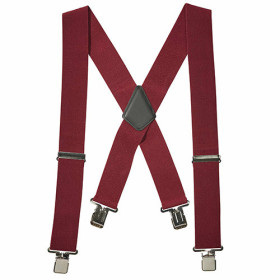 Bretelles grande largeur, Couleur : Bordeaux, par l’Homme Moderne.