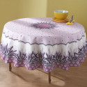 Nappe anti-taches bouquet de lavande ronde