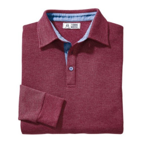 Pull-polo Thermique, Tour de poitrine : M (96/100), Couleur : Bordeaux, par l’Homme Moderne.