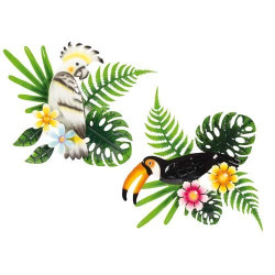Oiseaux exotiques décoratifs