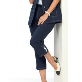 Pantacourt Régate, Taille : 42, Couleur : Marine, par l’Homme Moderne.