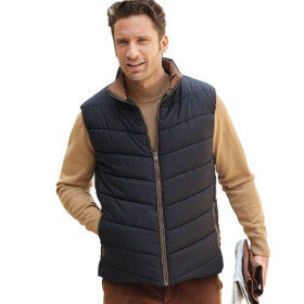 Doudoune sans manches matelassée, Tour de poitrine : L (104/108), Couleur : Noir, par l’Homme Moderne.