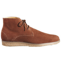 Derbys montants cuir velours