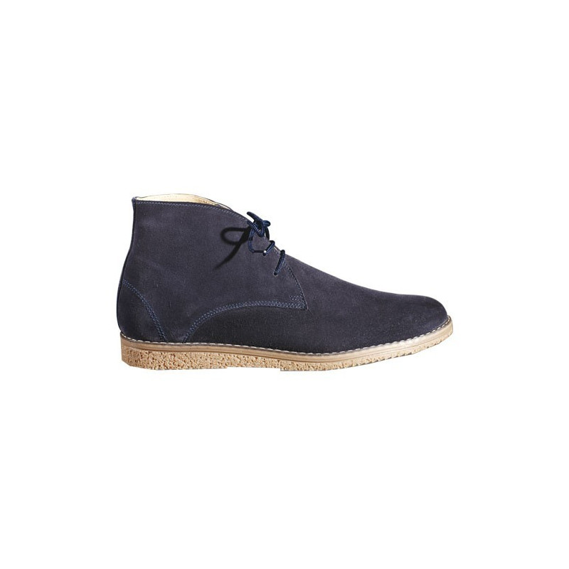 Derbys montants cuir velours
