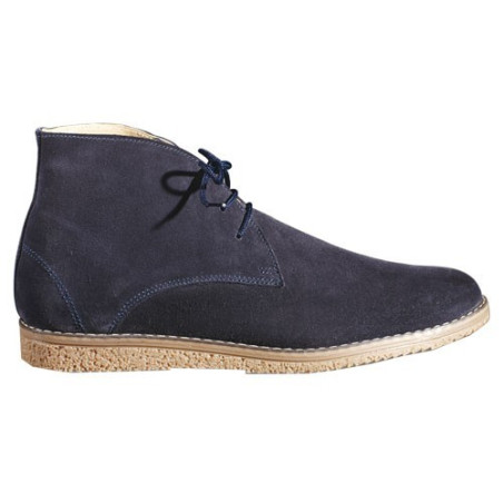 Derbys montants cuir velours