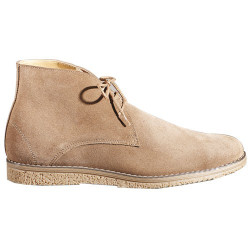 Derbys montants cuir velours