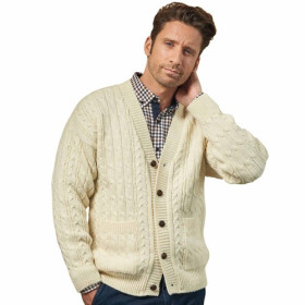 Gilet irlandais, Tour de poitrine : M (96/100), Couleur : Beige, par l’Homme Moderne.