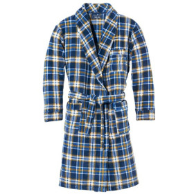 Robe de chambre polaire mousse, Tour de poitrine : 2XL (120/124), Couleur : Bleu, par l’Homme Moderne.