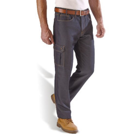 Pantalon denim infroissable coupe battle, Taille : 56, par l’Homme Moderne.