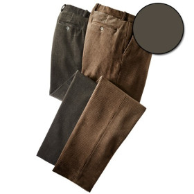 Pantalon Velours Grandes Tailles Vert, Taille : 64, Couleur : Vert, par l’Homme Moderne.