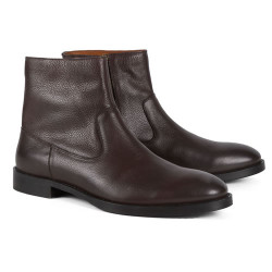Bottes cuir zippées