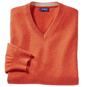 Pull Cachemire Pierre Clarence, Tour de poitrine : M (96/100), Couleur : Rouille, par l’Homme Moderne.