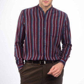 Chemise flanelle col Mao (2)