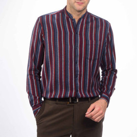 Chemise flanelle col Mao (3)