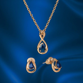 Parure «gouttes de Saphir» (2)
