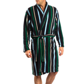 Robe de chambre polaire sporting, Tour de poitrine : M (96/100), Couleur : Vert, par l’Homme Moderne.
