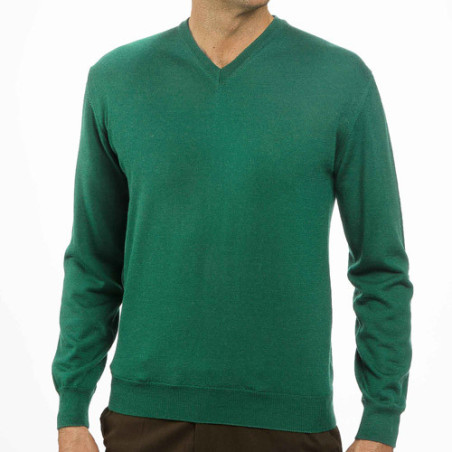 Pull col V mérinos