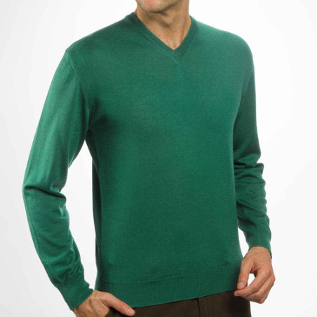 Pull col V mérinos