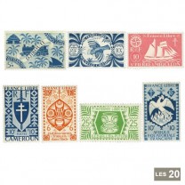 20 timbres France Libre