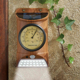 Balise solaire thermomètre