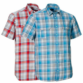 Chemisettes estivales à carreaux - les 2, Encolure : M (39/40), Couleur : Bleu/Rouge, par l’Homme Moderne.