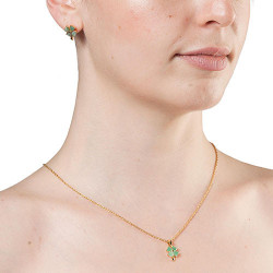 Parure trèfles d’émeraudes