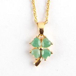 Parure trèfles d’émeraudes