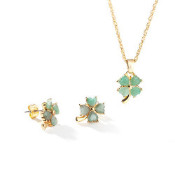 Parure trèfles d’émeraudes