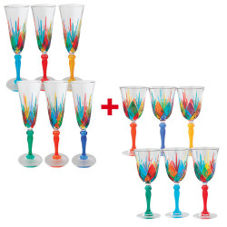 Les 6 flûtes à champagne +...