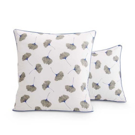 Taie d'oreiller Clair de lune, Couleur : Blanc/Bleu/Gris, Dimension : 50 x 75 cm, par l’Homme Moderne.