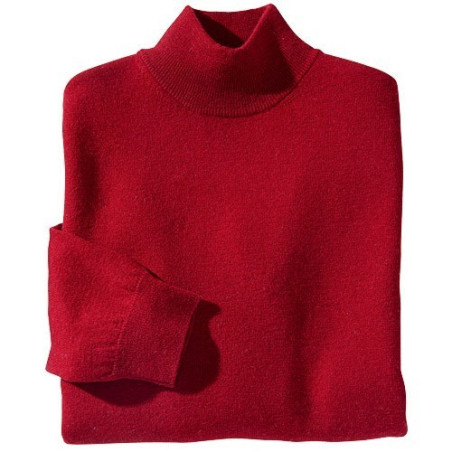 Pull Col Montant Mérinos et Soie