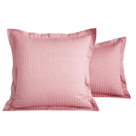 Taie d'oreiller Précieuse BlanClarence®, Dimension : 65 x 65 cm, Couleur : Bois de rose, par l’Homme Moderne.